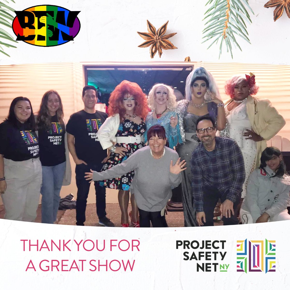 PSN_NY's tweet photo. Happy Holidays and Thank You to BTW, Toni Homeperm, Bella Noche, LaBelle, and Stella Virgin for another successful fundraiser during Drag The Halls!

#Drag #DragPerformers #DragShow #WorldAIDSDay #BTWBarAndGrill #BTWOceanside #LongIslandTogether #PSNNY #ProjectSafetyNetNY https://t.co/As3by6EGwo