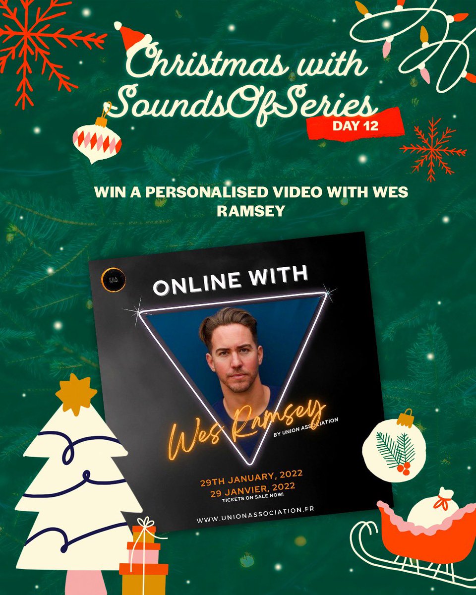 SoundsOfSeries's tweet photo. #CHRISTMASWITHSOS - DAY 12
Win an personalised video with Wes Ramsey.
To enter:
▪️ RT this tweet
▪️ Follow @SoundsOfSeries & @Union_Assoc
▪️ Subscribe to our youtube channel: https://t.co/YogxpMoT0l https://t.co/OHXwL2D7A3