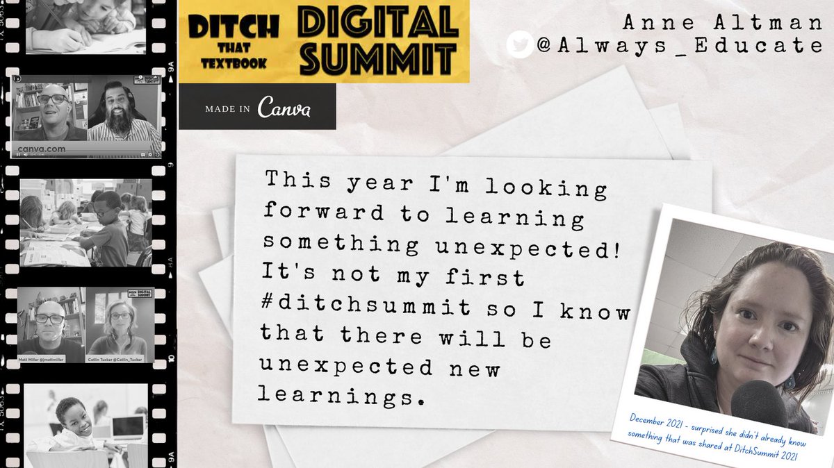 Always_Educate's tweet image. It&apos;s day 1 of the #DitchSummit so I&apos;m thinking about what I&apos;m most looking forward to, and that&apos;s the unexpected surprises😮! I come here thinking that I know a lot about #EdTech, but there&apos;s always something new to discover. #DitchContest #techcoach