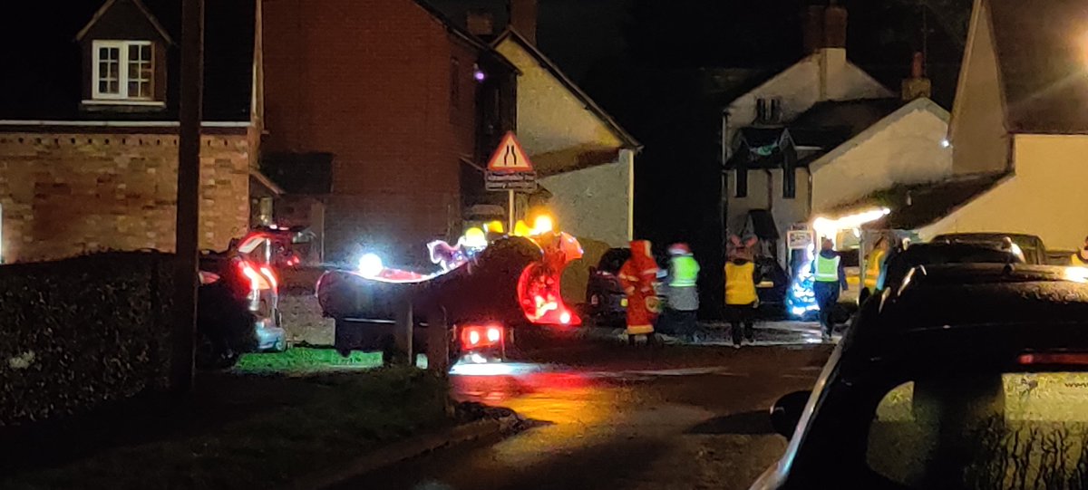 Just Spotted in Mill Street....cheerful man in red jacket and trousers with white beard...plenty of people in hi-vis...clearly a celebrity..