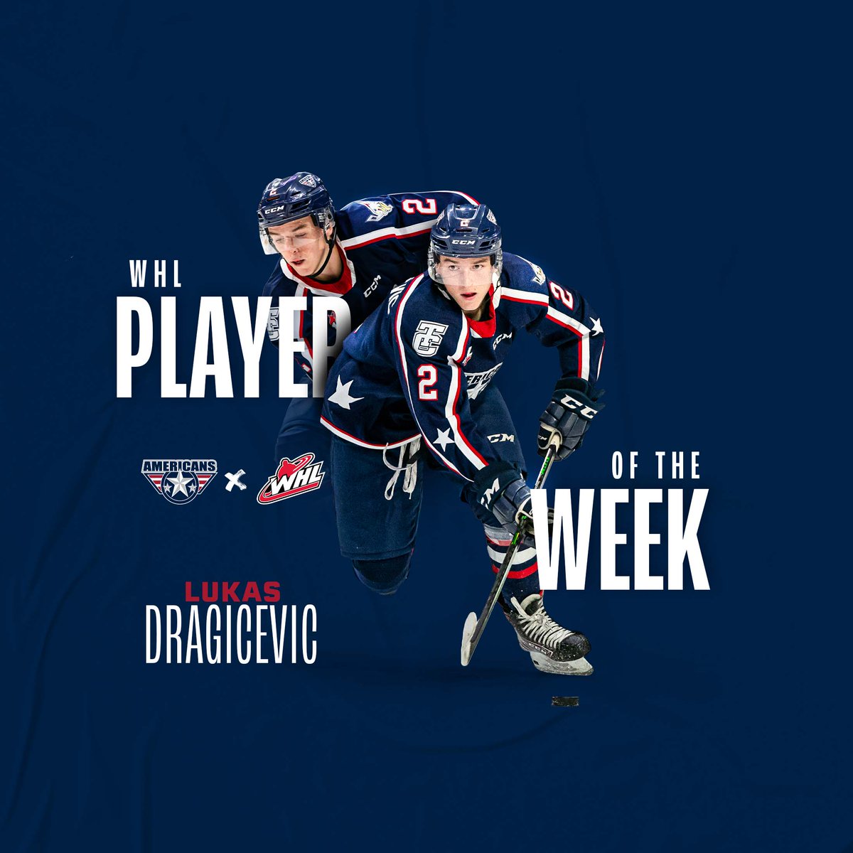 Americans defenseman Lukas Dragicevic is WHL Player of the Week!

» bit.ly/3m1d4WV