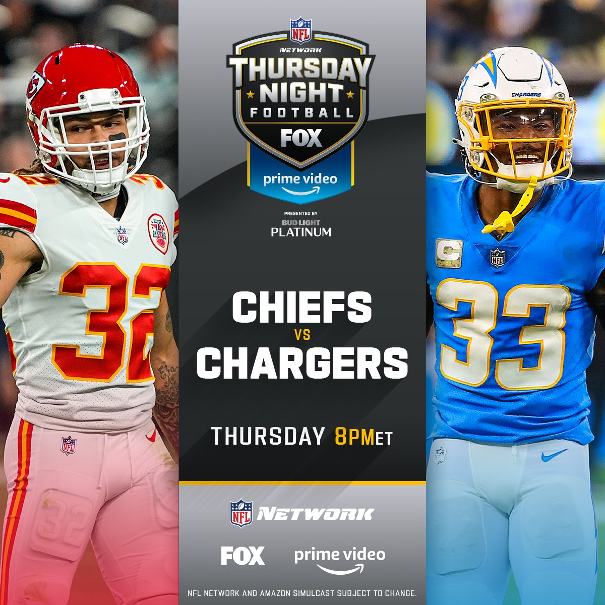 chiefs chargers thursday night football