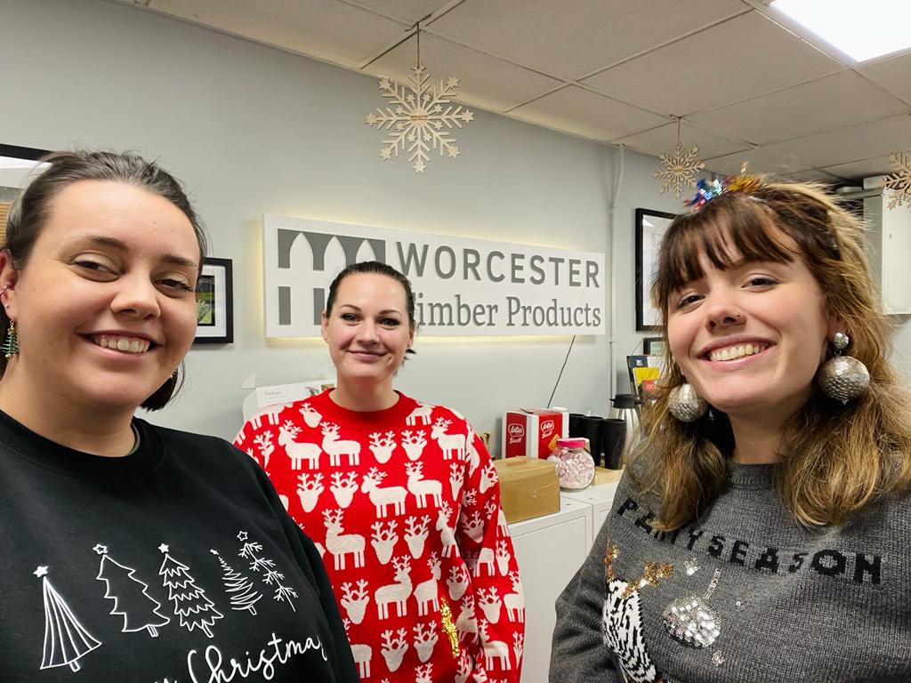 wtp_fences's tweet photo. We enjoyed #ChristmasJumperDay on Friday at #timbertowers.  Our #timberteam all rocked the festive sweaters beautifully #WorcestershireHour https://t.co/ovgQ4Sadjy