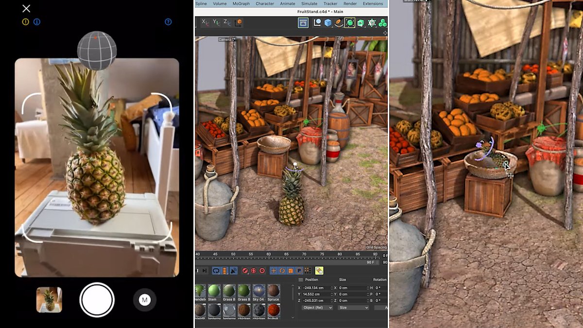 MaxonVFX's tweet photo. Easily capture real-world objects and bring them into #Cinema4D! With Object Capture in #MovesByMaxon, users can turn a series of pictures taken on an iPhone or iPad into a textured 3D model.
Read more 👉 https://t.co/kR0Lo8QuM0 https://t.co/7pfruiigCC