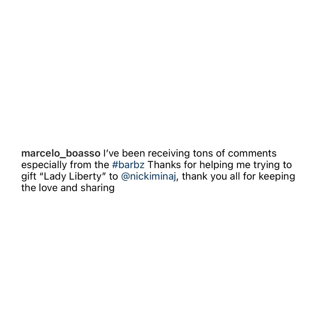 OnikaPoppin's tweet photo. .@MarceloBoasso the artist who made the “Lady Liberty” statue said he would like to gift it to @NICKIMINAJ ❤️ https://t.co/X7v5BwtOcz