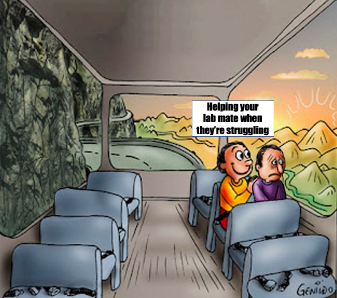 Life is always sunnier on the window-side of lab. Always remember to read your SOPs, be safety conscious, check your eyewash stations, and look after your lab mates. #staysafe #chemsafety #SOP