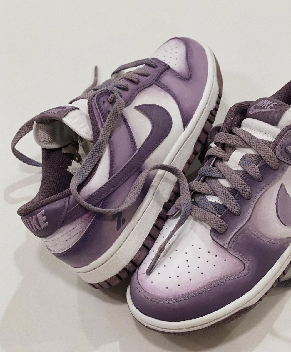 nike dunk low graphite purple silver