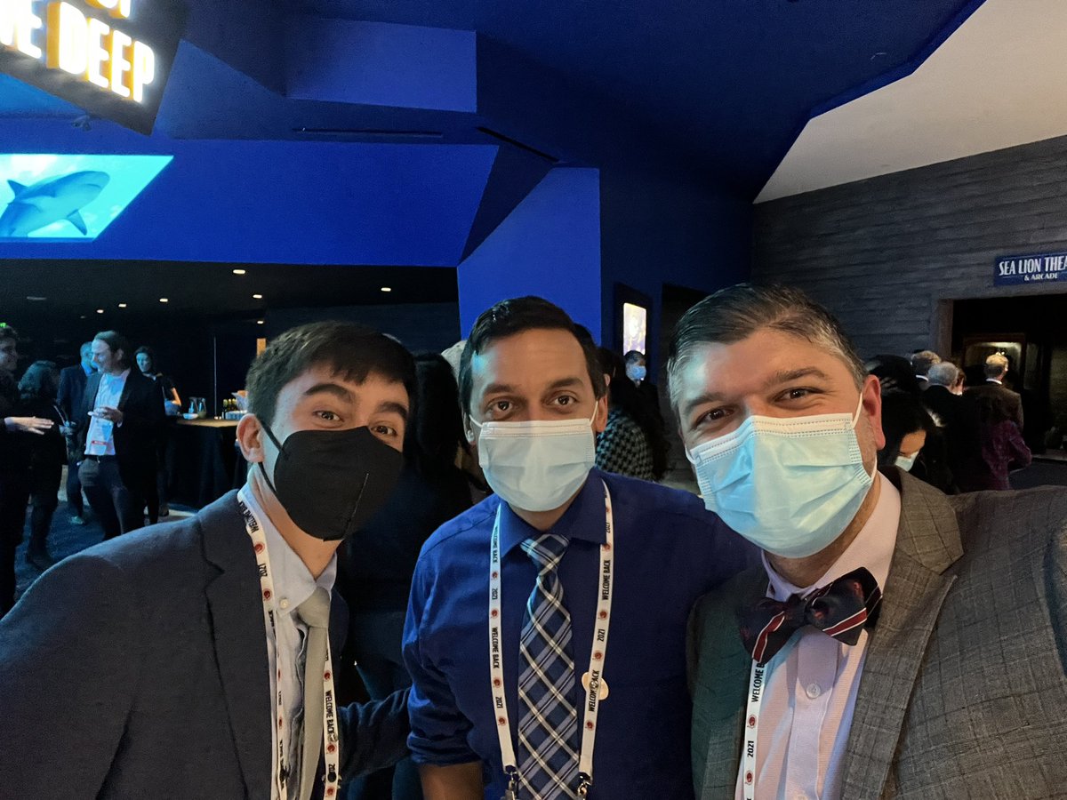 amarkelkar's tweet photo. A long overdue first meeting with @ASH_hematology Trainee Council Chair and #lymsm and #PRO whiz @majorajay AND the sharks of #ASHlanta! #ASH21 #MajorPRO https://t.co/r2VjQ2hcGt