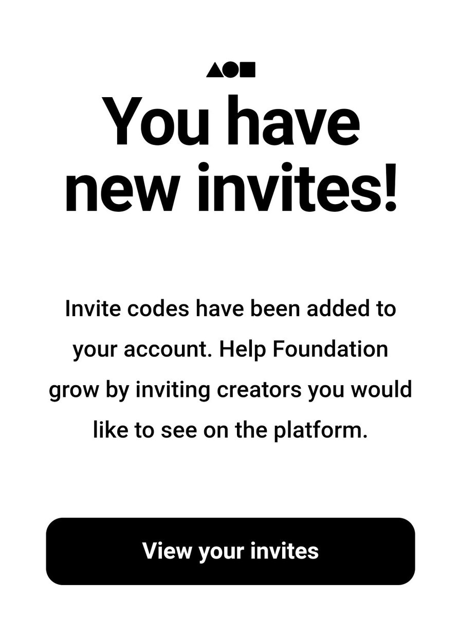 Hey, #NFTCommunity! 
Great news!✨ I've 3 invites on @withFND for you! 
I'm going to invite talented artists💖
#Foundation #FoundationInvite 
💥Tweet your best artwork below this tweet (no links)
💥RT and follow me 

wish you luck🍀

#NFTGiveaway #nftart #FND #nft #NFTartist