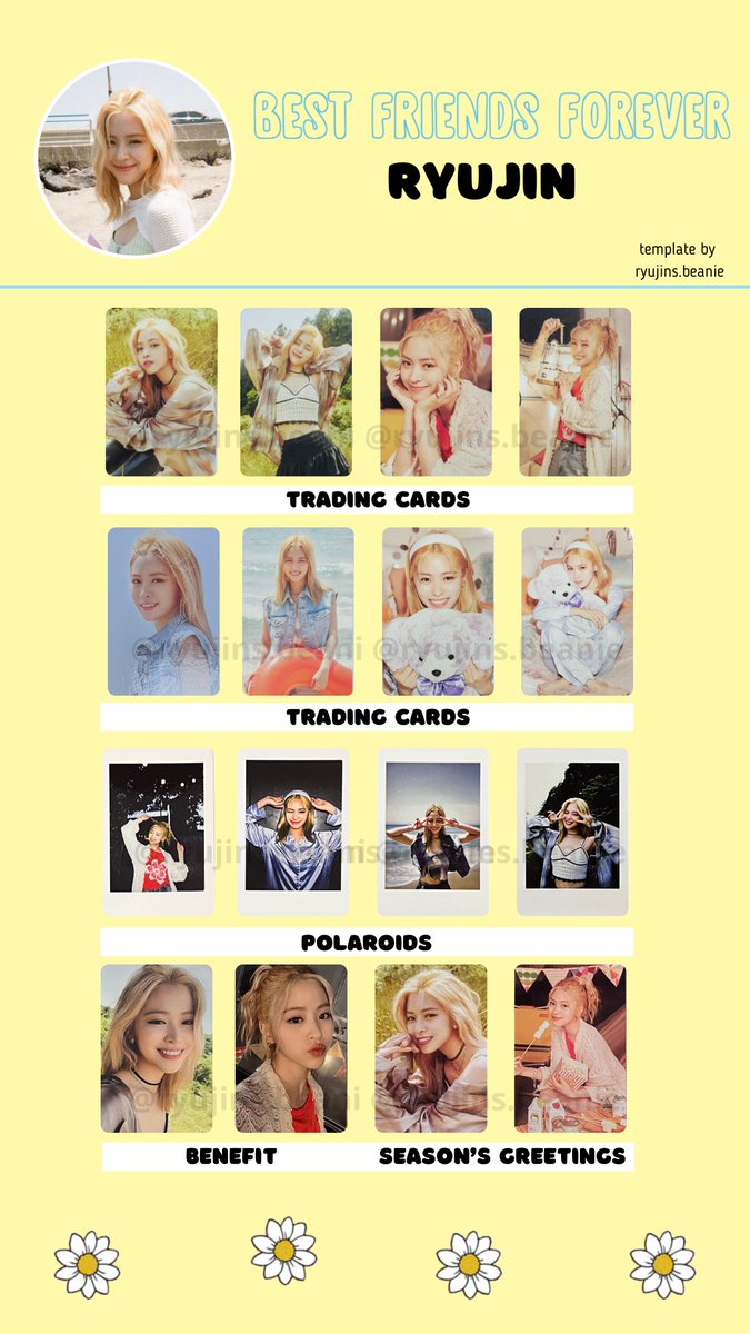 itzy best friends forever トレカ リュジン ITZY BEST FRIENDS FOREVER PC TEMPLATE THREAD🌼✨ Ryujin