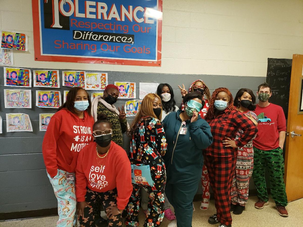 TCRoss1999's tweet photo. DHHS Math Department Representing for Pajama Day.
Great waybto kick-off this final week of the semester! https://t.co/GU3V2bw2Da