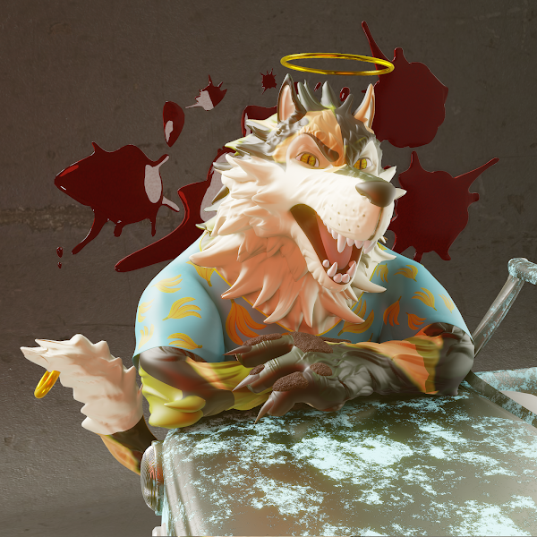 GSchmergel's tweet photo. @HungryWolvesNFT Mine has a halo: https://t.co/LmWwLDDDgx