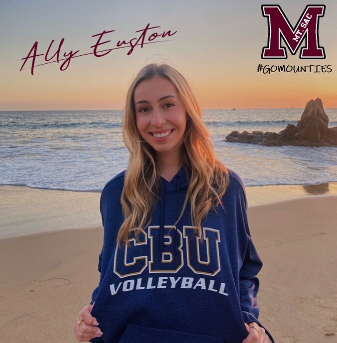 MtSAC_WVB's tweet photo. TRANSFER ALERT: Big congratulations to setter Ally Euston on committing to continue her athletic and academic career at California Baptist University (NCAA D1)! We are SO proud of you Ally and cannot wait to watch you kill it at the next level 🙌🏼
#GOMOU… https://t.co/S3q2dciE2D https://t.co/48OBjEzrox