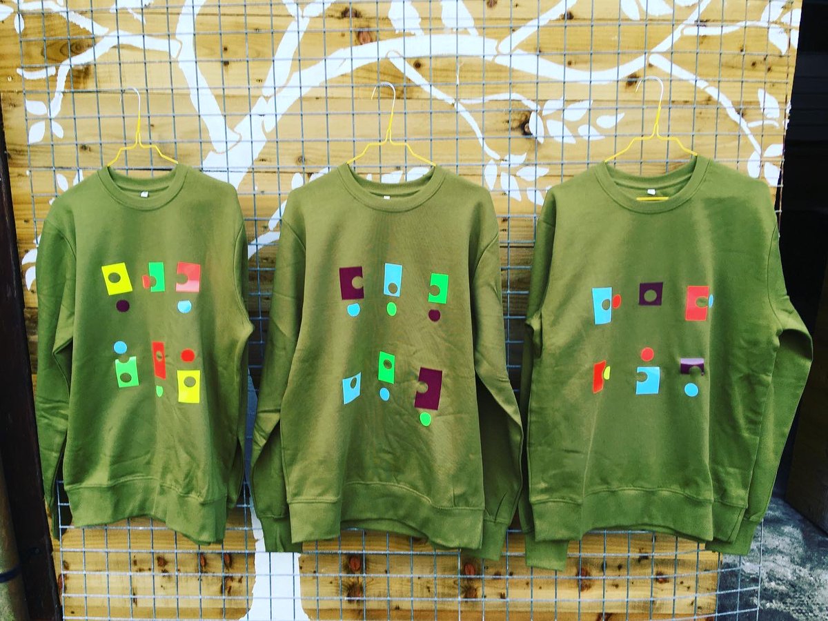A limited number of #random jumpers are available to buy online. Batch produced prints on Earth Positive garments + made in #dunoon &amp; inspired by local design heritage&gt; tacit-tacit.co.uk/random-jumpers