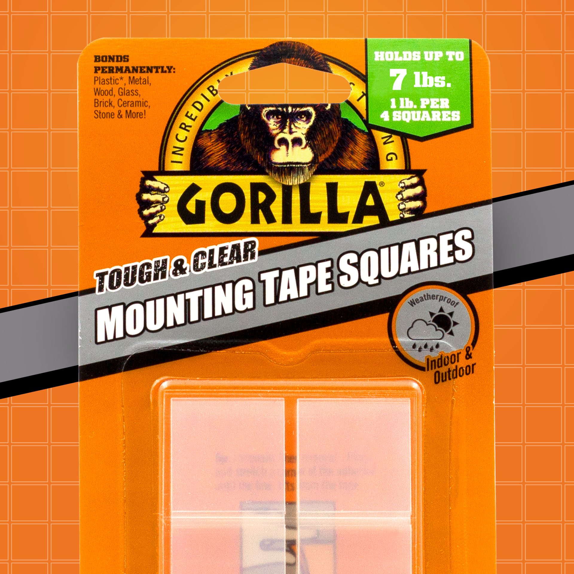 Gorilla Tough & Clear Mounting Tape Squares