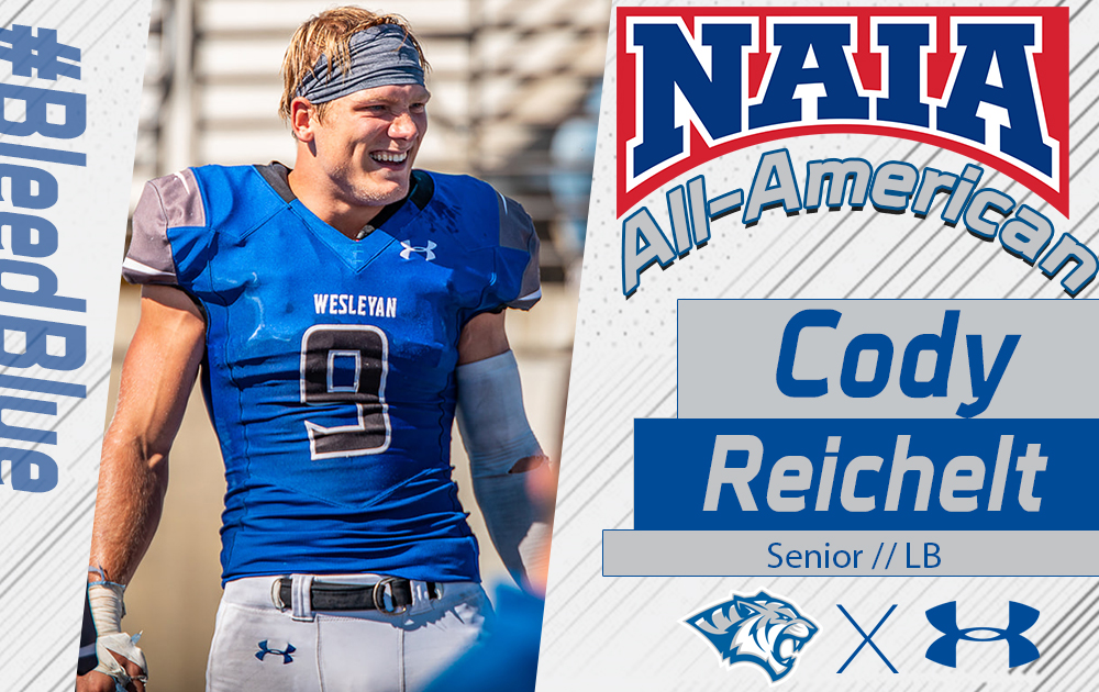 ‼️📣ALL-AMERICAN ALERT📣‼️

Reichelt of <a href="/dwtigerfootball/">DWU Football</a> has been named to the NAIA All-American Honorable Mention list this morning by the national office!

#BleedBlue | #EarnYourStripes

dwuathletics.com/sports/fball/2…