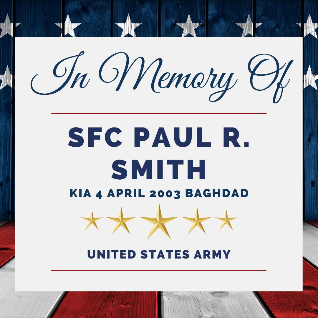 warrior_well's tweet photo. Thank you to an anonymous donor for making a donation in loving memory of SFC Paul R. Smith. SFC Smith is a local hero who was posthumously awarded the Medal of Honor in 2005. Please help us honor and remember SFC Smith this holiday season! #NeverForget https://t.co/pKnlyedMNT