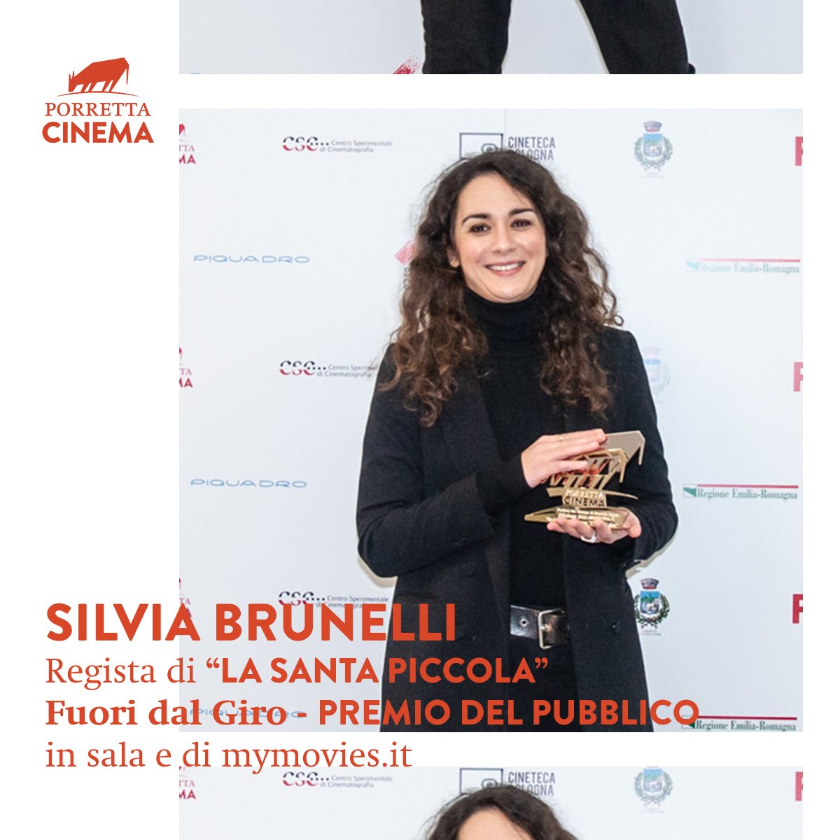 Photocall per i due vincitori del concorso Fuori dal Giro di questa edizione del Festival del Cinema di Porretta 2021, Nicolangelo Gelormini con "Fortuna" e Silvia Brunelli con "La santa piccola".