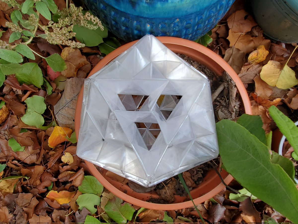FoldedCrystals's tweet photo. One of the most complex #origami designs I've created, which I call the Celtic knot icosahedron - made entirely of #duralar https://t.co/Gh40N2PH5Z