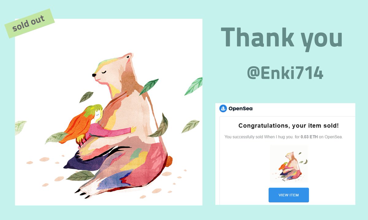 [My Querencia] I am happy to give you comfort and relaxation.
Thank you. @enki714
하루의 위로를 선물해 드릴 수 있어서 너무 기쁘고 행복합니다.  진심으로 감사드려요. ☺️🙏☺️
#nft #nfts #nftcommunity #nftart  
<a href="/opensea/">OpenSea</a> ⬇️
opensea.io/assets/matic/0…