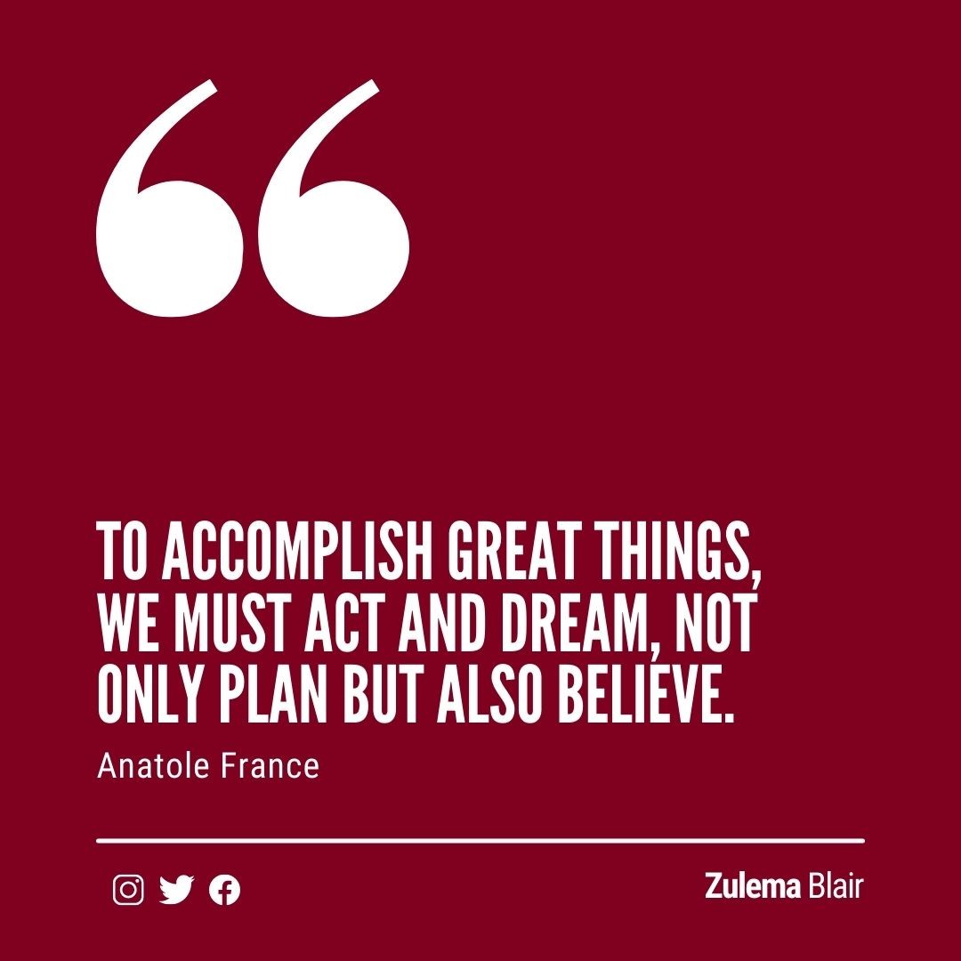#MotivationalMonday: To accomplish great things, we must act and dream, not only plan but also believe. -Anatole France #redistricting #redistrictingnyc #nyc #nycommission #publicmeetings #zulemablair #vote #zulema #politicalconsultant #election2021 #election #newyork #politics