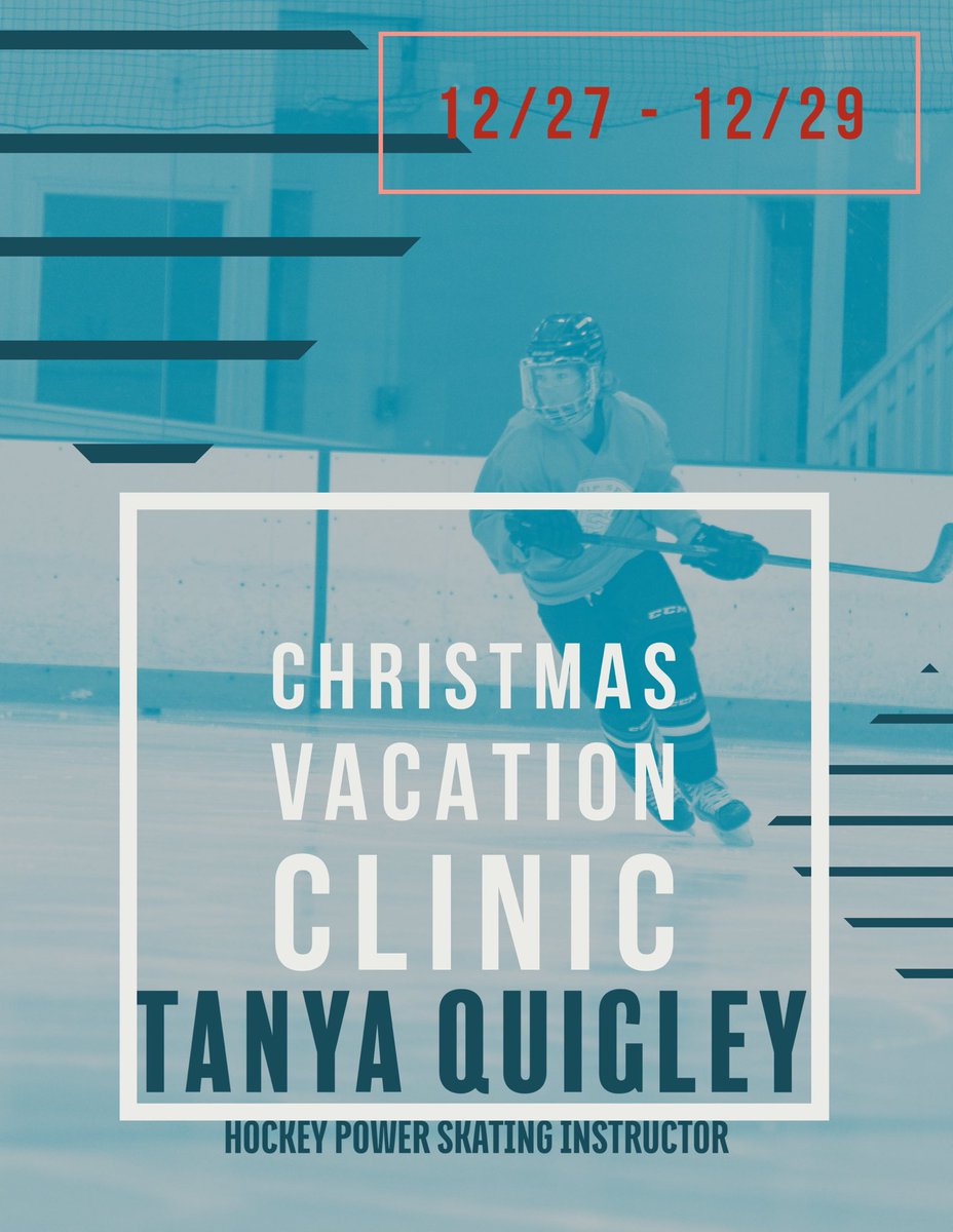 Power Skating with Tanya Quigley 
December 27, 2021 - December 29, 2021
Mite Major/Squirts (2 years travel hockey required)   
9:10 AM-10:10 AM
Peewees/Bantams                             
10:20 AM-11:20 AM 
There is a max of 30 skaters per session.
bcselects.com/camps