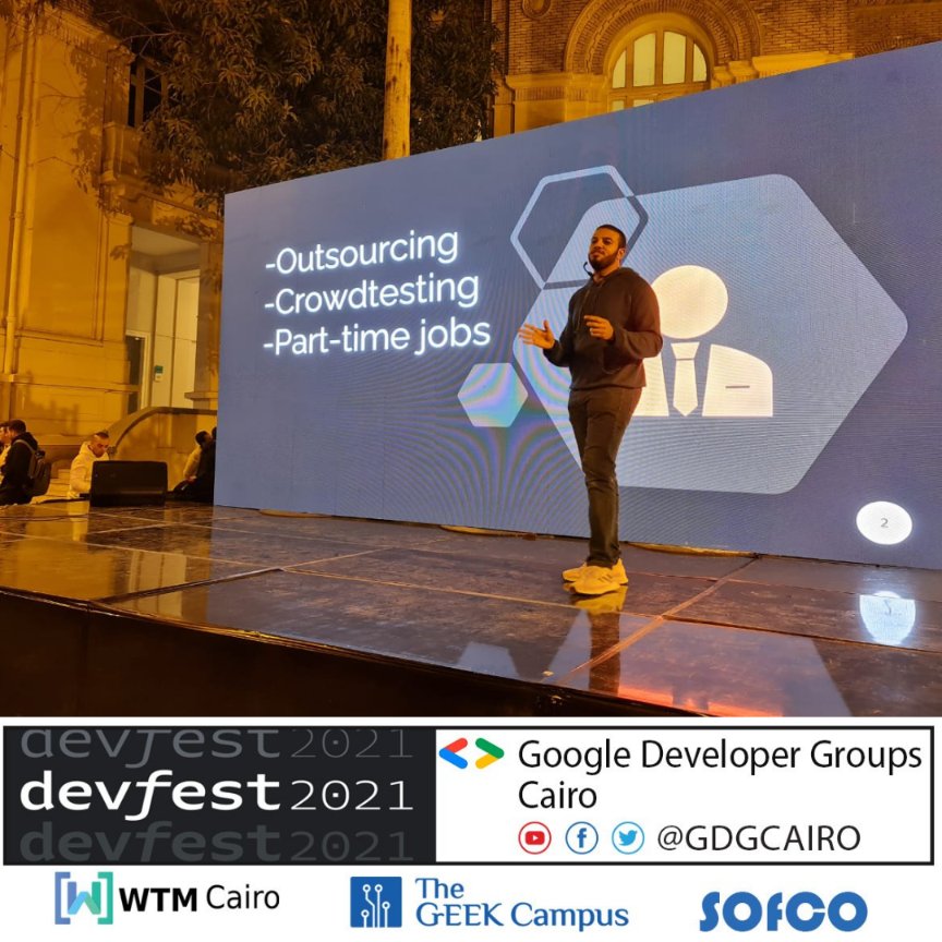 GDGCairo's tweet photo. Google developers group's devfest Cairo
Want to say Thank you to
👉Tarek Roshdy who Taken stage by storm on and told us about The road to software and testing career🔥
Thanks Tarek for This great session, your efforts and being our guest. ❤️🔥
#DevFest2021
#devfestcairo2021 https://t.co/bw8OKOl4b7