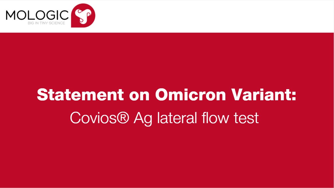 GlobalAccessDx's tweet photo. Following the emergence of the #omicron variant, we have been working to verify our Covios Ag #LFT is unaffected by new mutations. So far, data is showing the same high accuracy as with original variants. For our full statement, see: https://t.co/RyjVronGbQ https://t.co/hmvUyWv6qm