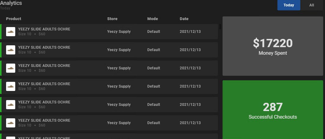 Bot - <a href="/VeloxBots/">Velox</a> 
Proxies - @OculusProxies <a href="/zhuproxies/">zhuproxies</a> <a href="/RedDirtProxies/">RedDirtProxies</a>
Aco - <a href="/PDXConnectACO/">PDXConnectACO</a>