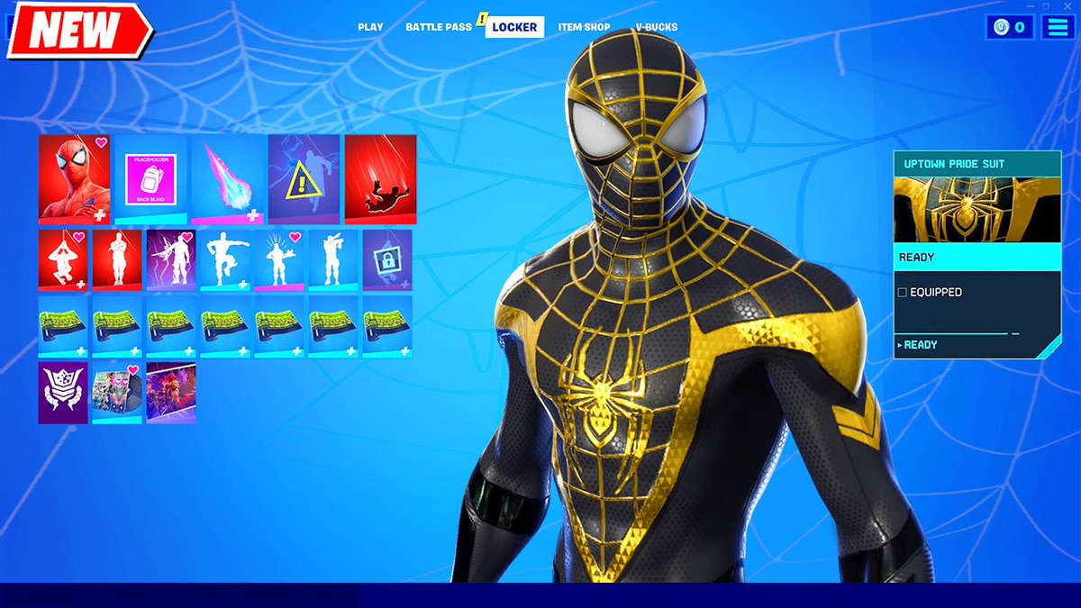 fortdotone's tweet photo. I added Spider-Man's Uptown Pride Suit in Fortnite シ https://t.co/pAsXk2pE5D

#FortniteFlipped #SpiderMan #FortniteArt 
Use Code REFORTNITER to support me https://t.co/tn8CsVxHJ3