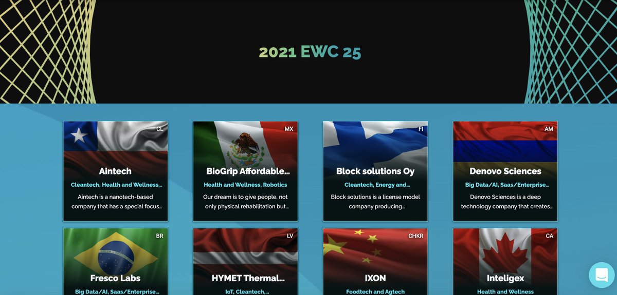 unleashingideas's tweet photo. We are only O N E day away from the launch of the #EWC2021 Global Finals. Check out the 25 startups who will be competing live on stage here: https://t.co/H3n6WImTQa or register to watch at https://t.co/YPTuJLC4Bz. https://t.co/a7CqOv28Qo