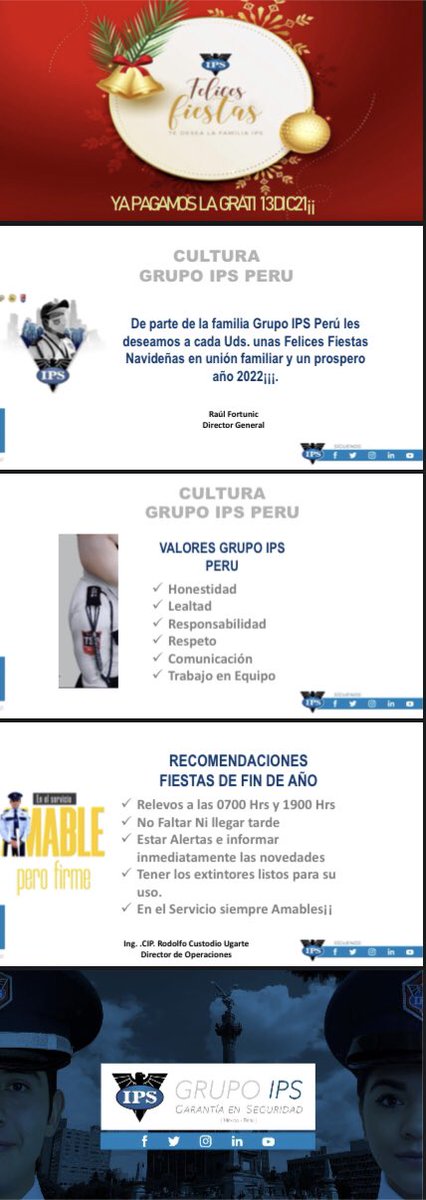 Fitocustodio's tweet photo. Cultura Grupo IPS Perú!! https://t.co/y7sqNMvVtm