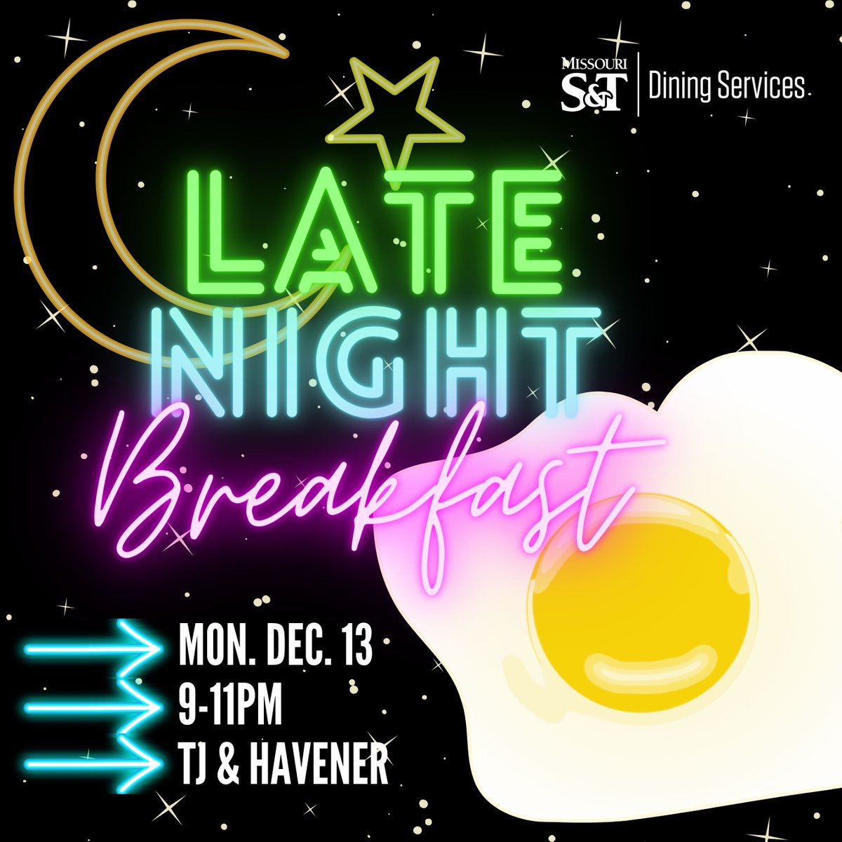 sandtdining's tweet photo. Late Night Breakfast is back for Finals Week! π³ππ₯
.
.
.
#latenightbreakfast #sandtdining https://t.co/uoV7rEbhzd