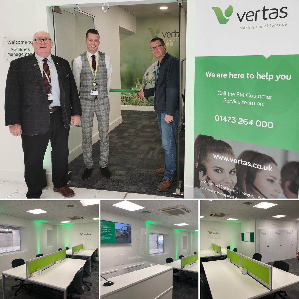 fmoperations1's tweet photo. Open day at the brand new FM office for the Ipswich campus #workingtogether #clients #customerservice  @VertasGroup @suffolkcc @MidSuffolk @BaberghDistrict @NadineColeman https://t.co/pbKXxRFlTO