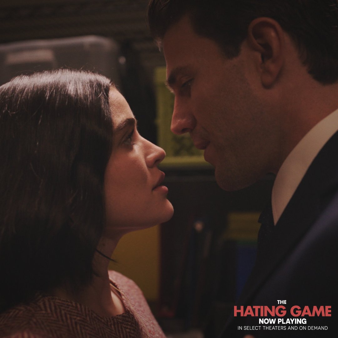 On a scale of 1 to 🥵 how hot is it in this closet? #TheHatingGame is now playing in select theaters and on demand. bit.ly/TheHatingGame