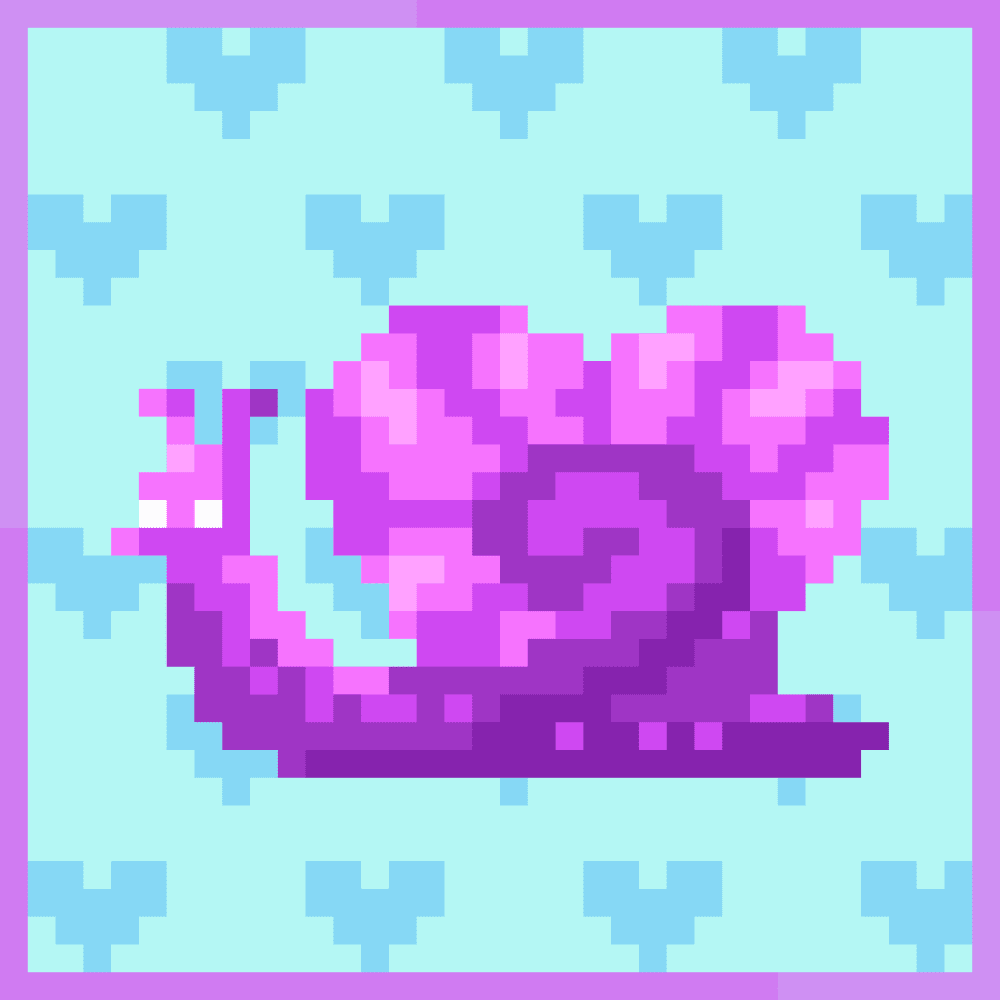 GlasSky_art's tweet photo. Thank you @sudoWright for collecting 2 Pixel Snails 😍🐌 they make a really cute couple 😏
https://t.co/G92ms9KC9H
Kiby (Snail#20), Valentine (Snail#12)

https://t.co/zWPRPMkwIN

#NFT #nfts #pixelsnails #pixelart #art https://t.co/S3qDmKg03X