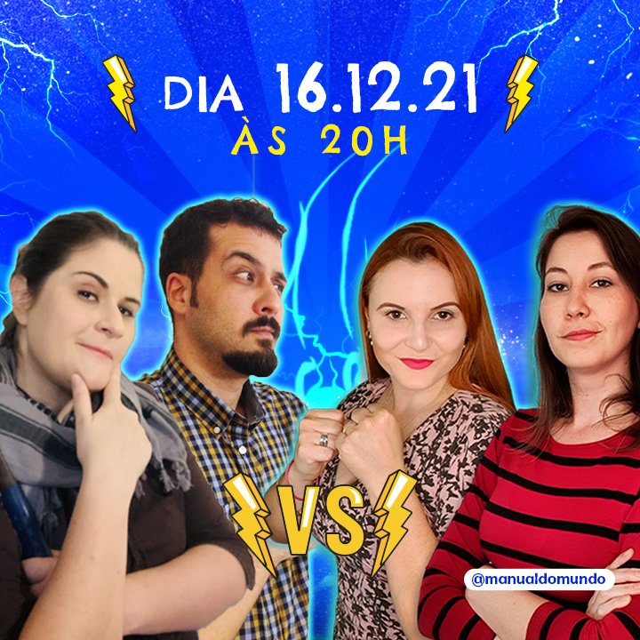 manualdomundo's tweet photo. Participantes revelados! Teremos @Colecionadores2 contra @_NV1C em nosso último #SCITRUCO do ano! 😲
A disputa não será fácil… Estaremos te esperando AO VIVO amanhã, em nosso canal do Youtube, a partir das 20h, com muita ciência, truco e diversão!
#ManualdoMundo #Ciência https://t.co/oB2PyEPvrL