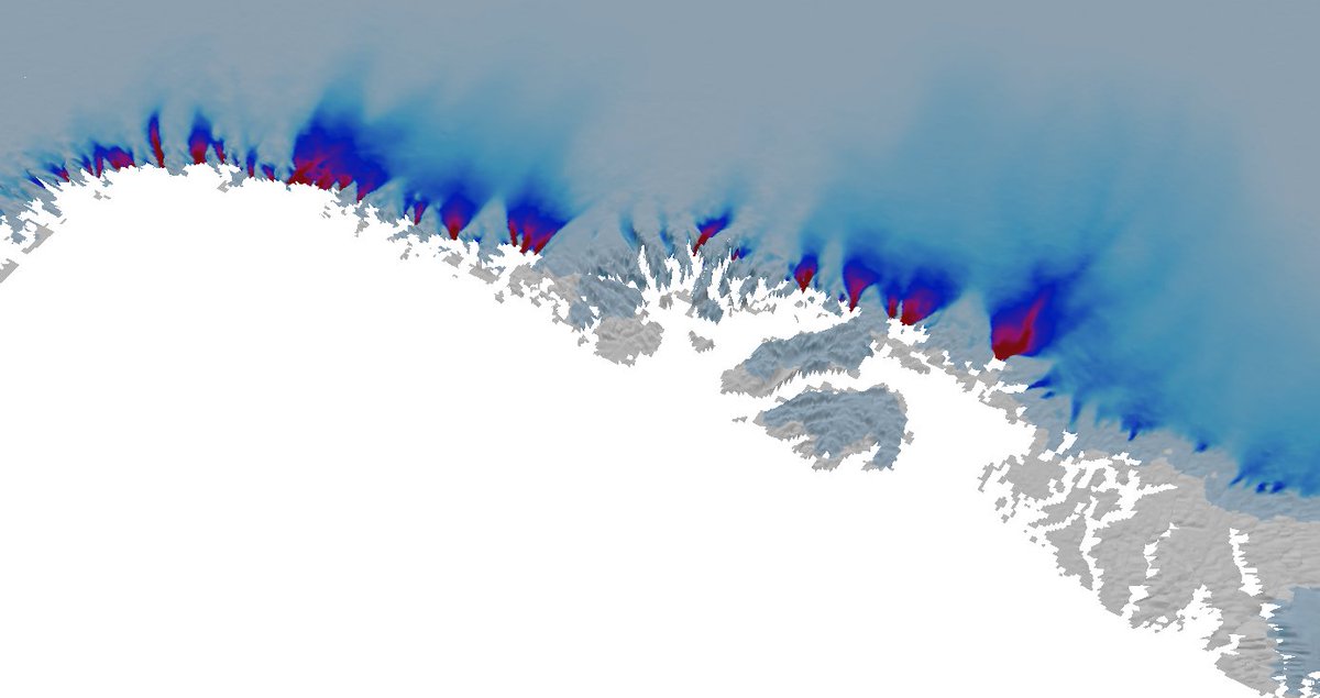 PISM_model's tweet image. After a almost a decade, I now have a multigrid Blatter solver implemented. Here&apos;s a whole Greenland simulation at 900m horizontal resolution. View: Central West Greenland.