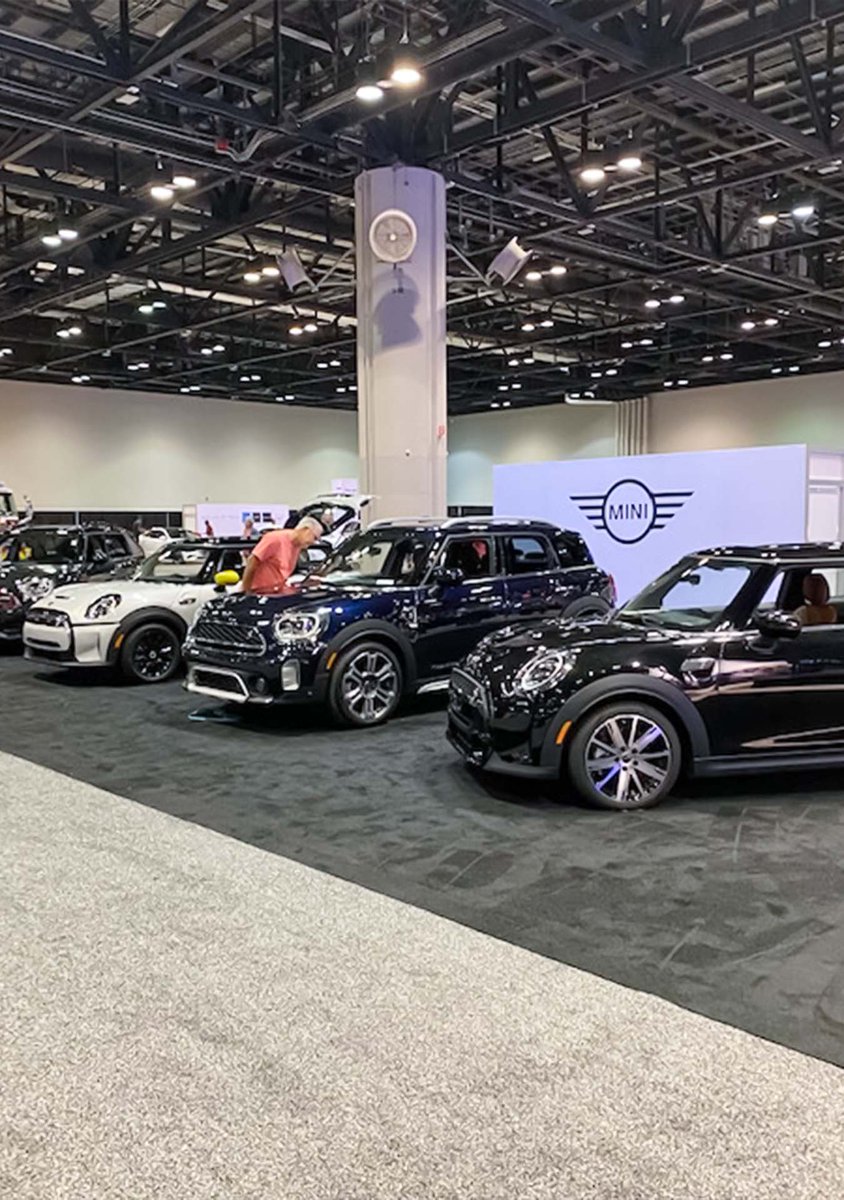 OrlandoMINI's tweet photo. Check out these photos our #OrlandoMINI Team took @ the #CentralFlorida International Auto Show #CFIAS, which took place from 12/3-5 @OCCC  in #Orlando. We were proud to showcase a selection of the latest #MINI models. Learn more @ https://t.co/ib2l7gucdk | #MININews #MINICoopers https://t.co/dCxwMwU2fx