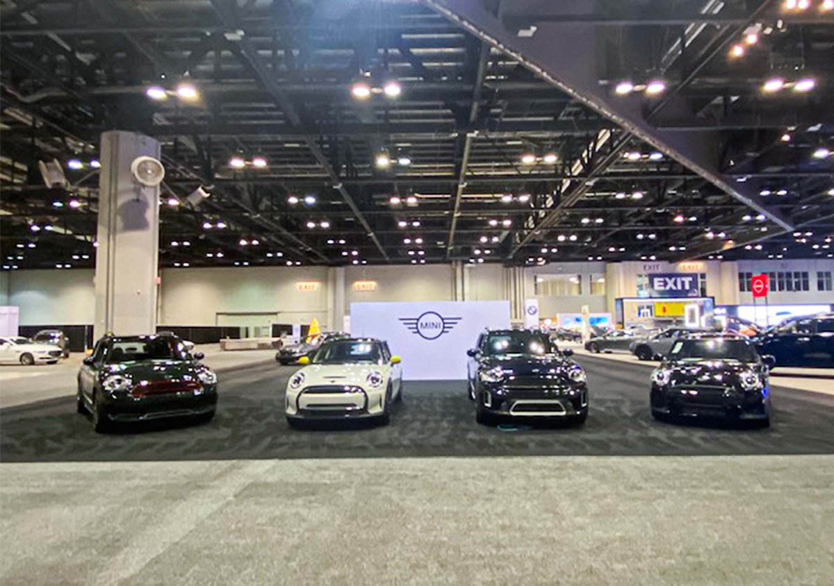 OrlandoMINI's tweet photo. Check out these photos our #OrlandoMINI Team took @ the #CentralFlorida International Auto Show #CFIAS, which took place from 12/3-5 @OCCC  in #Orlando. We were proud to showcase a selection of the latest #MINI models. Learn more @ https://t.co/ib2l7gucdk | #MININews #MINICoopers https://t.co/dCxwMwU2fx