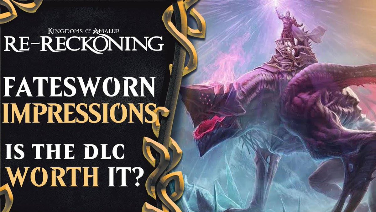 #KingdomsOfAmalur #ReReckoning: Fatesworn DLC Impressions 

We talk about the new expansion &amp; explain why it's a proper expansion. 

Quick Facts:
⚔️Increased Lvl Cap
⚔️New Chaos Weapon
⚔️Chaos Portals
⚔️New Twist of Fates

Watch: youtu.be/3ITQpLHYRSo

<a href="/THQNordic/">THQ Nordic just released Wreckreation!</a> <a href="/ReckoningGame/">Kingdoms of Amalur: Re-Reckoning</a>