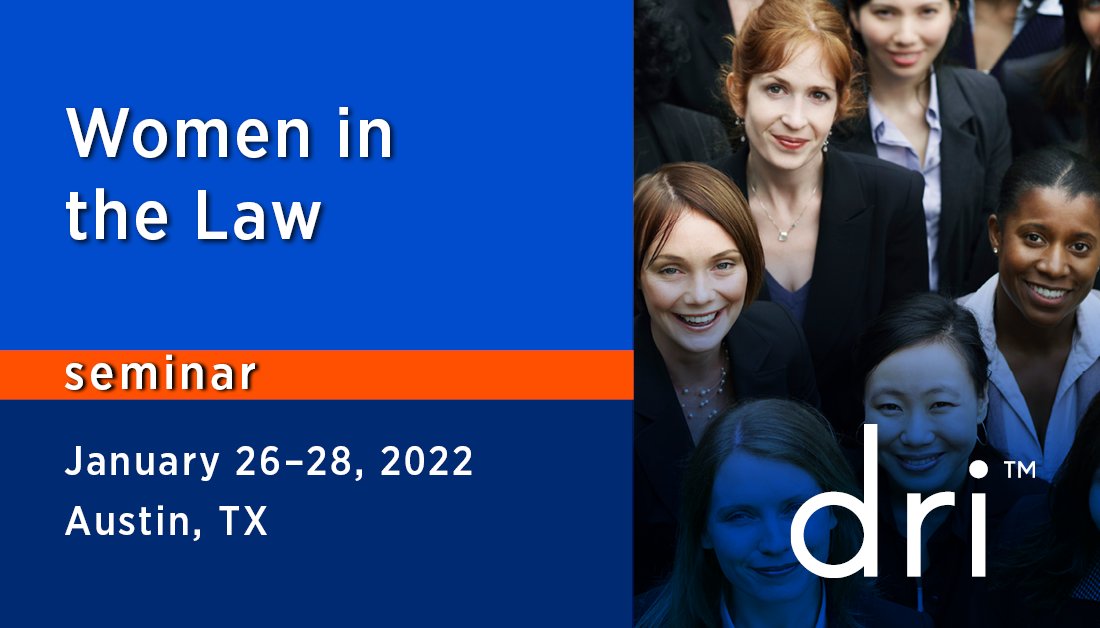 DRICommunity's tweet photo. Make sure to register for the 12/16 webinar hosted by #DRIWITL, “Mental Wealth — Addressing the Anxious Lawyer” with @Jeena_Cho: https://t.co/I0x2PcnvbX

And register for the 2022 Women in the Law Seminar, Jan. 26-28 in Austin, for even more great content: https://t.co/POgfuIHntY https://t.co/HOYOo0ZX8u