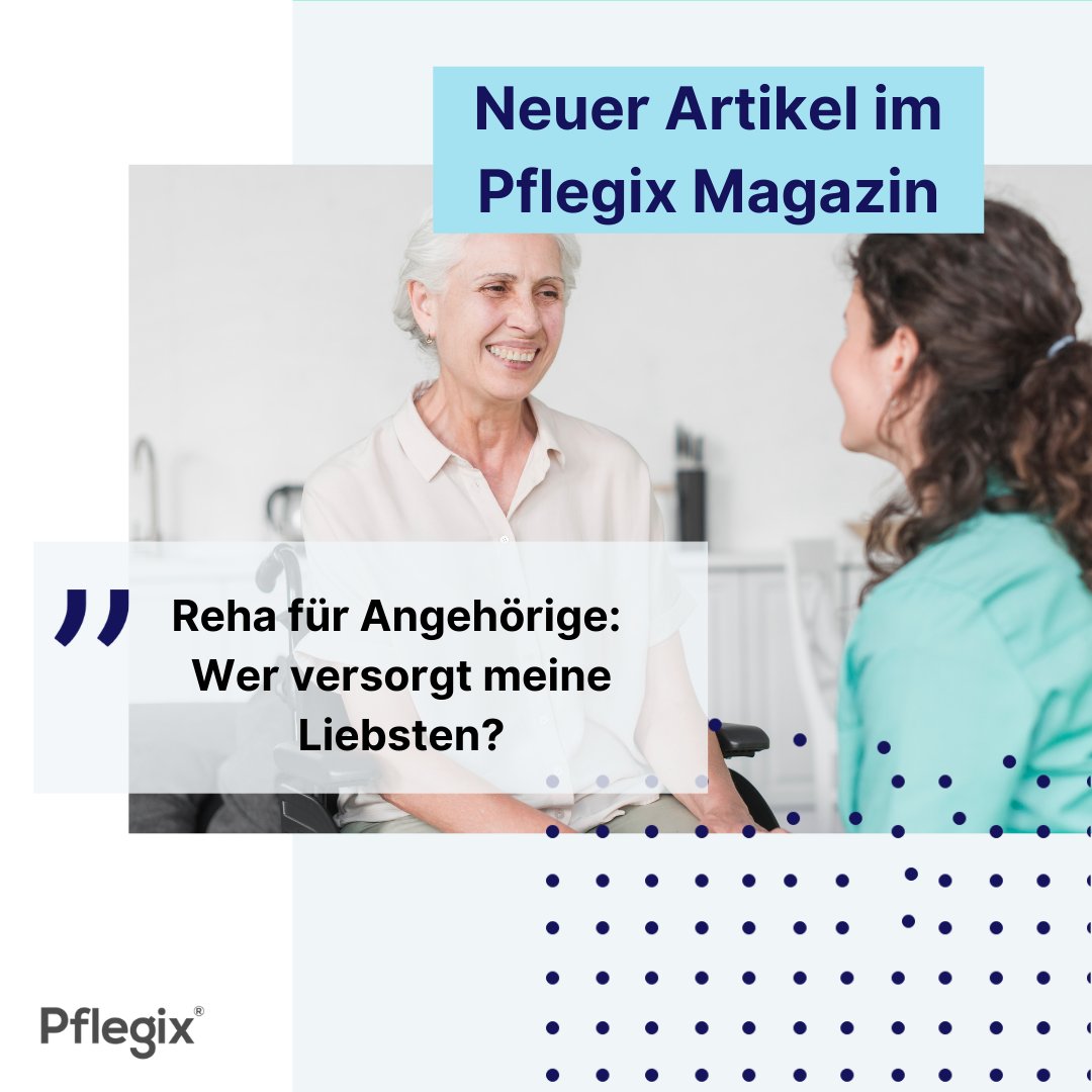 Im dritten Teil unserer aktuellen Themenreihe zeigen wir euch 3 Möglichkeiten, wie ihr die Versorgung eures pflegebedürftigen Familienmitglieds während einer #Reha sicherstellen könnt 💚
Schaut jetzt rein: bit.ly/3IzaUYd 
#pflegix #wecare #pflege #betreuung #alltagshilfe