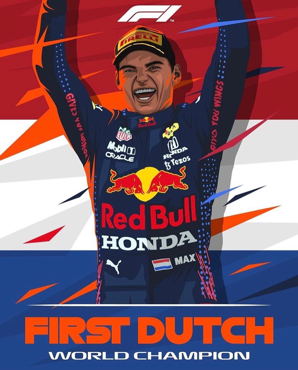eleqdeldeporte's tweet photo. SUPER MAX🦁🏆🤩. #Verstappen 🇳🇱 logró ayer su primer título mundial de Fórmula 1 al sobrepasar en la última vuelta de la temporada al 7 veces campeón #LewisHamilton 😱. Es el piloto #34 en lograr el título en la máxima categoría del automovilismo🏎🔥. https://t.co/zHciCGEbS9