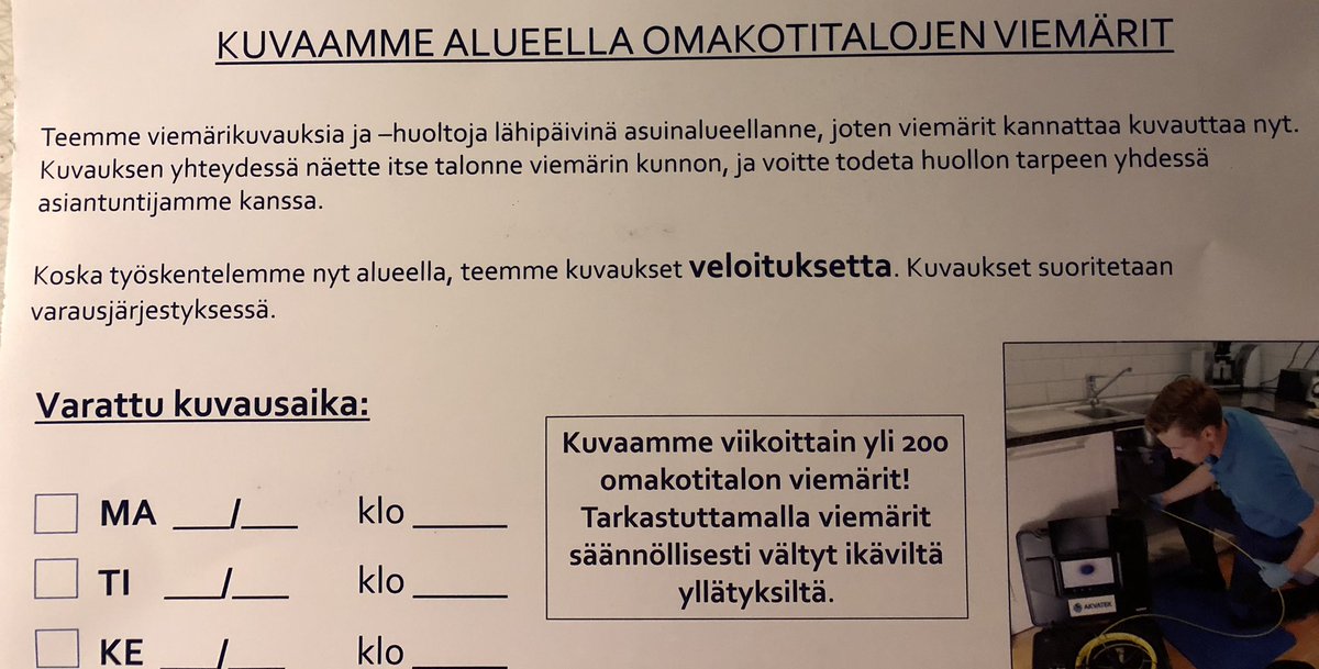 MiiaKosonen's tweet photo. Miten olisi tarkennus ”Sanomalla kierteleville remonttikauppiaille välittömästi ’ei’ vältyt ikäviltä yllätyksiltä”?
Vanhalla okt-alueella asumisessa on varjopuolena, että vastaan tulee kaikenlaisia oululaisten lestadiolaisten bisnesvirityksiä 🙄 #akvatek #remontit https://t.co/eHLkWZG4JB