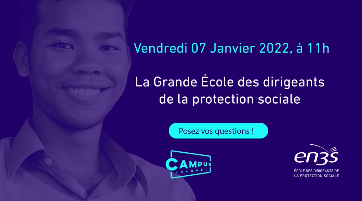 EN3S_officiel's tweet photo. #ConcoursEN3S 🔔 
L'EN3S sera présente sur #CampusChannel le 7 janvier. En attendant, vous avez jusqu'au 16 déc pour poser vos questions sur le concours, la scolarité, les métiers. 
👉RDV sur Campus Channel et cliquez sur la pastille rose en bas à droite : https://t.co/g5FlaWcMDP https://t.co/gx6kdjEmlH