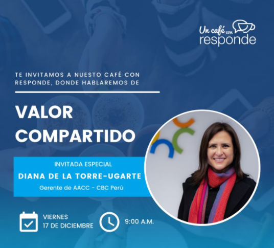 Responde_RS's tweet photo. Acompáñanos esta semana para conversar sobre el caso de CBC, partner en la producción y distribución de PepsiCo en el Perú, y su proyecto “Mi tienda segura”. Nos acompañará Diana De la Torre- Ugarte Díaz, Gerente de Asuntos Corporativos en cbc Perú. 
 ➡️ https://t.co/E2MusKIxcI https://t.co/hpZy1Cqxcd