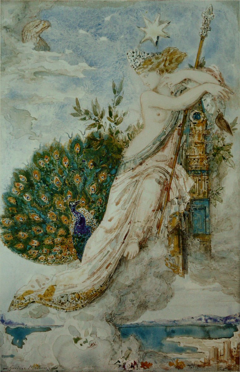 RT @gustave_moreau: The Peacock complaining to Juno, 1881 #moreau #symbolism https://t.co/c3jhd3mHno