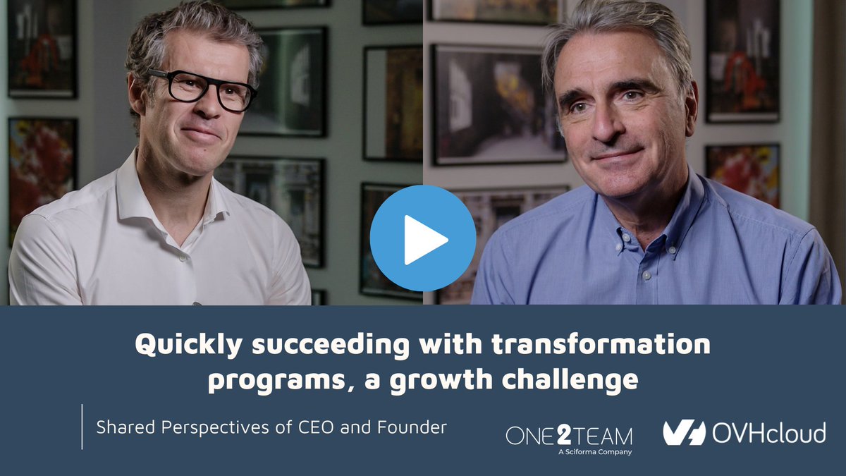 o2tus's tweet photo. [CEO Interview] Michel Paulin of @OVHcloud and Hervé Laumonier of @One2Team: Rapidly succeeding in your strategic programs, a challenge for #growth 📈✨

 See the video >> https://t.co/46udHswyWz 
#strategic #digitaltransformation #partnership #Hybrid https://t.co/u7K9qOHpHC