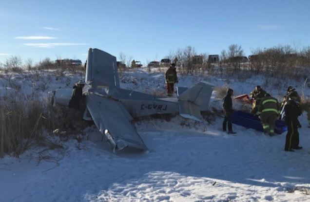 rcmpmb's tweet photo. On Dec 11, Pembina Valley #rcmpmb responded to a plane crash near Pilot Mound. Officers located the aircraft in a depression &amp; were advised the plane suffered engine failure while in route to Rock Lake. 69yo fem pilot &amp; her 38yo fem passenger taken to hospital w/ minor injuries. https://t.co/mklXhvjTmP